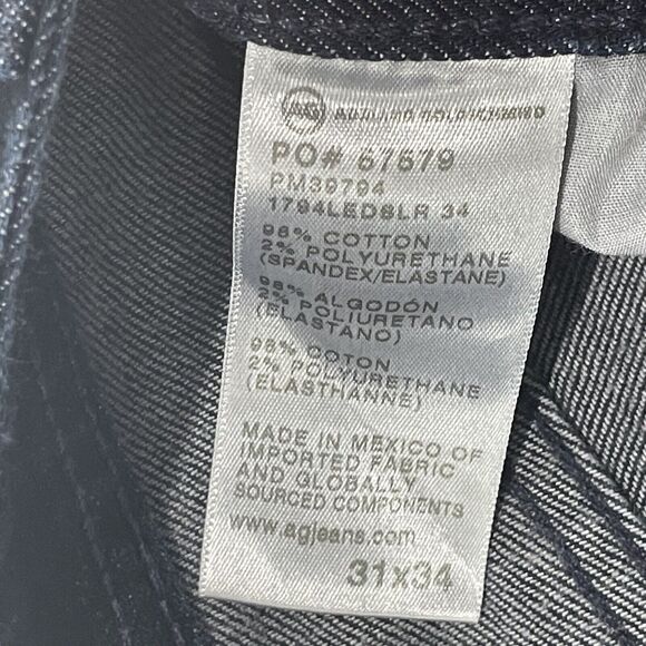 AG Adriano Goldshmied Jeans Mens 31x34 Everett Slim Straight Dark Wash JAPAN - Picture 11 of 14